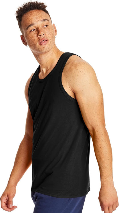 Hanes Men’s Performance Tank, X-Temp Moisture-Wicking Tank Top, Solid Colors, 2-Pack