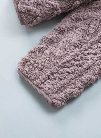 Dokotoo Winter Fleece Jacket for Women 2025 Zipper Stand Collar Casual Coats with Pockets