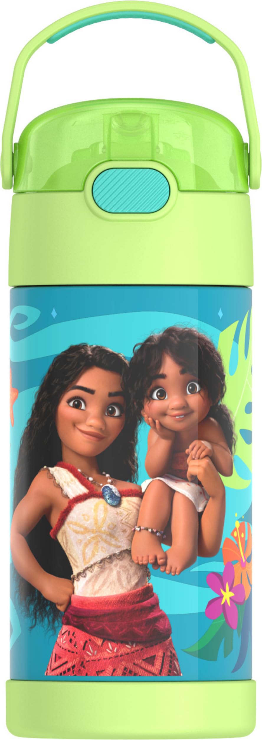 THERMOS FUNTAINER Water Bottle with Straw - 12 Ounce - Kids Stainless Steel Vacuum Insulated Water Bottle with Lid, Bluey