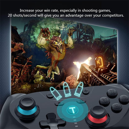 Matbip 2 Pack wireless controller for P4, wireless P4 controller with dual vibration, Turbo, type-c port (Black and White) Radio