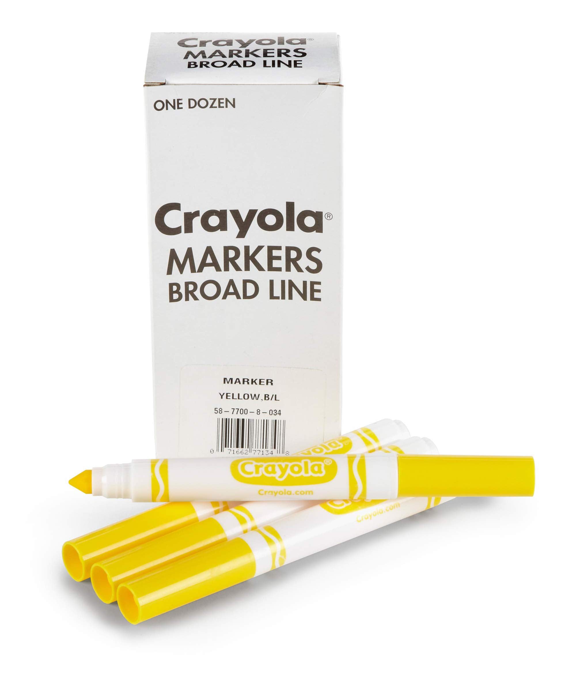 Crayola Broad Line Markers - Black (12ct), Markers for Kids, Bulk School Supplies for Teachers, Nontoxic, Marker Refill with Reusable Box