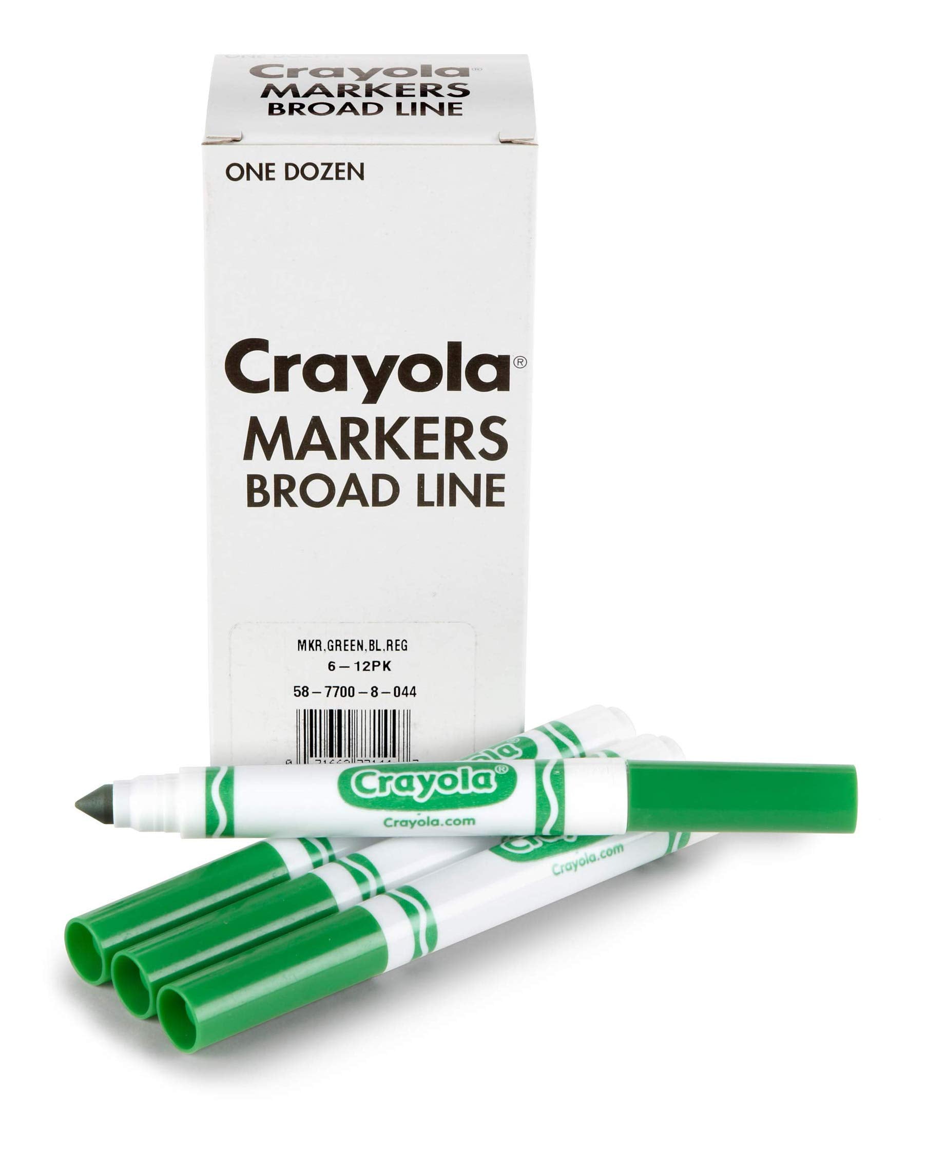 Crayola Broad Line Markers - Black (12ct), Markers for Kids, Bulk School Supplies for Teachers, Nontoxic, Marker Refill with Reusable Box