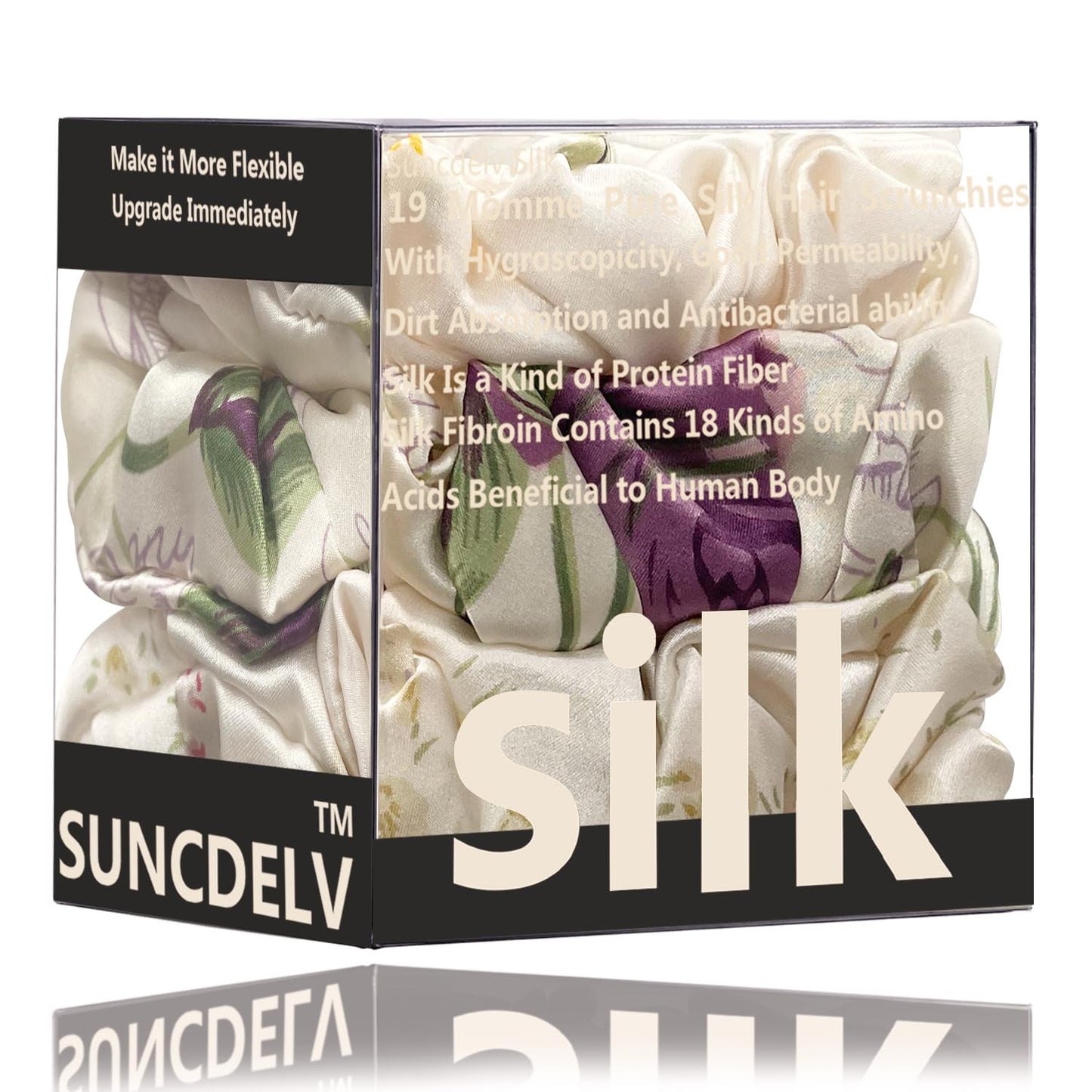 Silk Hair Towel, Friction-Resistant, Amino Acid-Rich, Durable, Breathable (6PCS(Bean Paste, Rose Gold, Rice White))