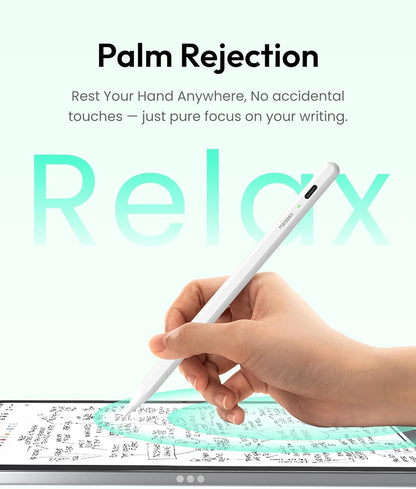 Metapen Pencil Air8 for Apple iPad 2018-2025, 10 Min Faster Charge, Palm Rejection Stylus Pen for iPad a16/11/10/9/8/7/6th Gen, Pro 12.9/11/13-inch M4, Air 3/4/5/M2/M3, Mini 5/6th