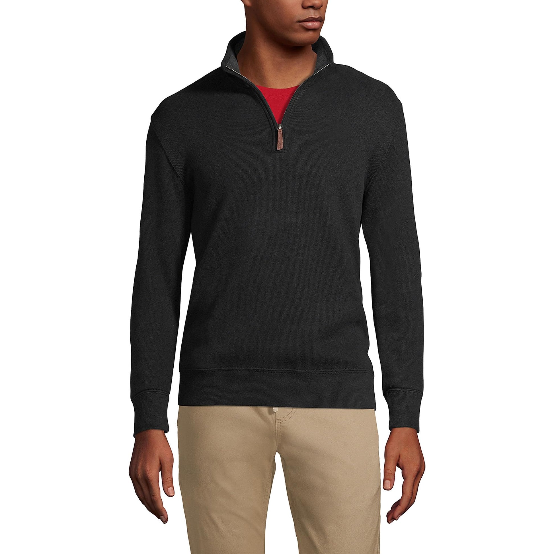 Lands' End Bedford Rib Quarter Zip Sweater
