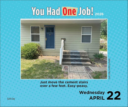You Had One Job 2026 Day-to-Day Calendar