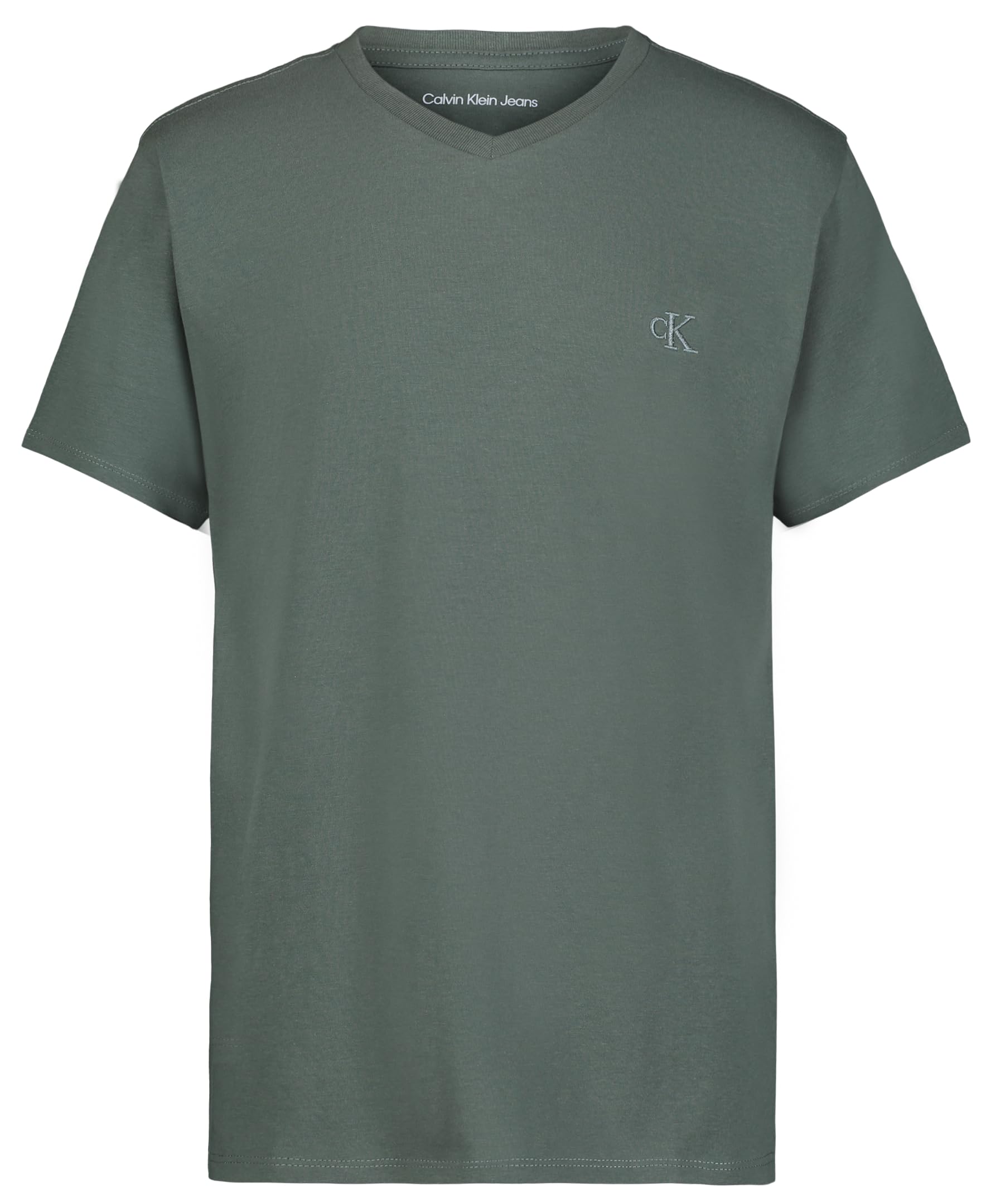Calvin Klein Boys' Short Sleeve Solid V-Neck T-Shirt, Soft, Comfortable, Relaxed Fit