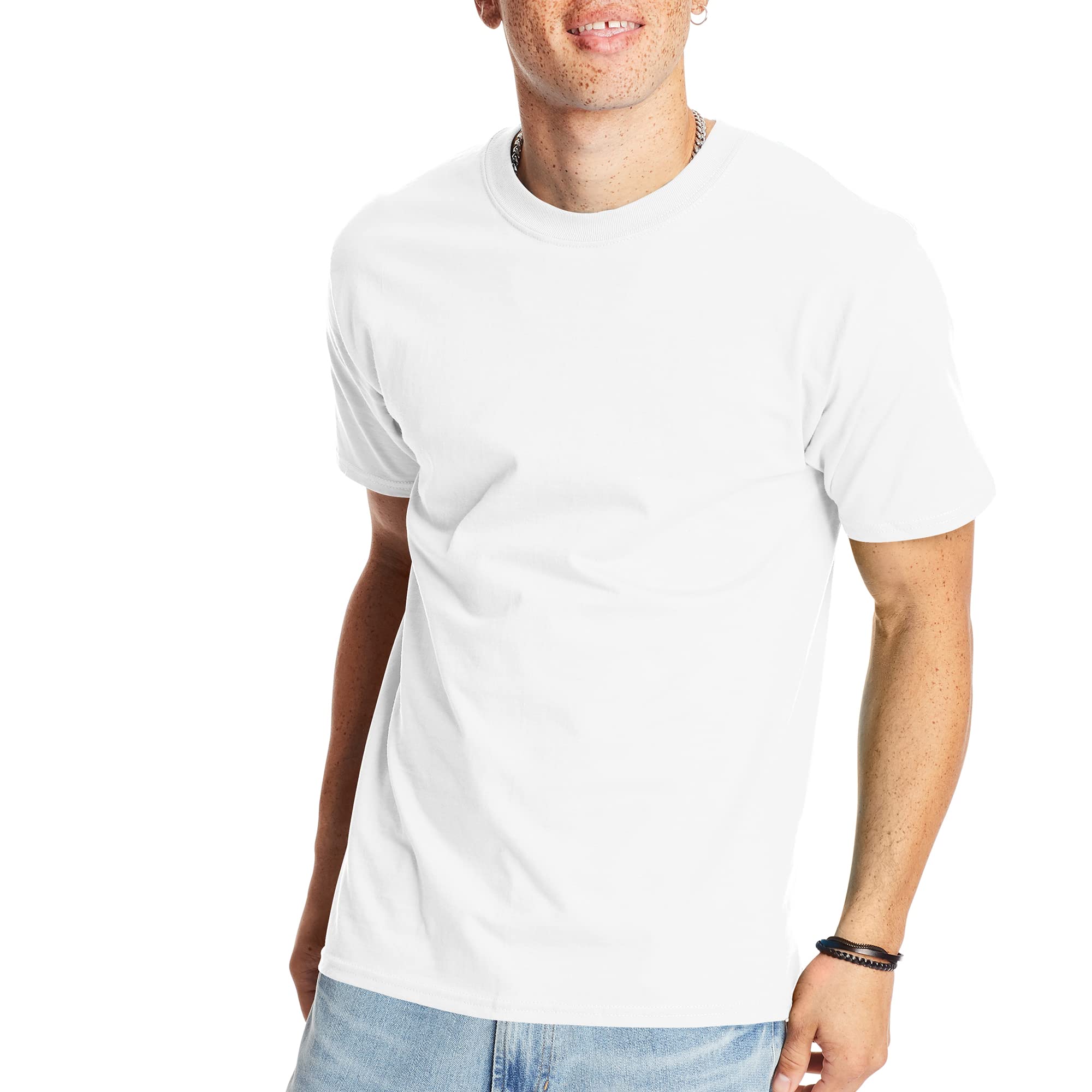Hanes Men's Beefy-t T-Shirt, Heavyweight Cotton Tee, 1 Or 2 Pack, Big & Tall