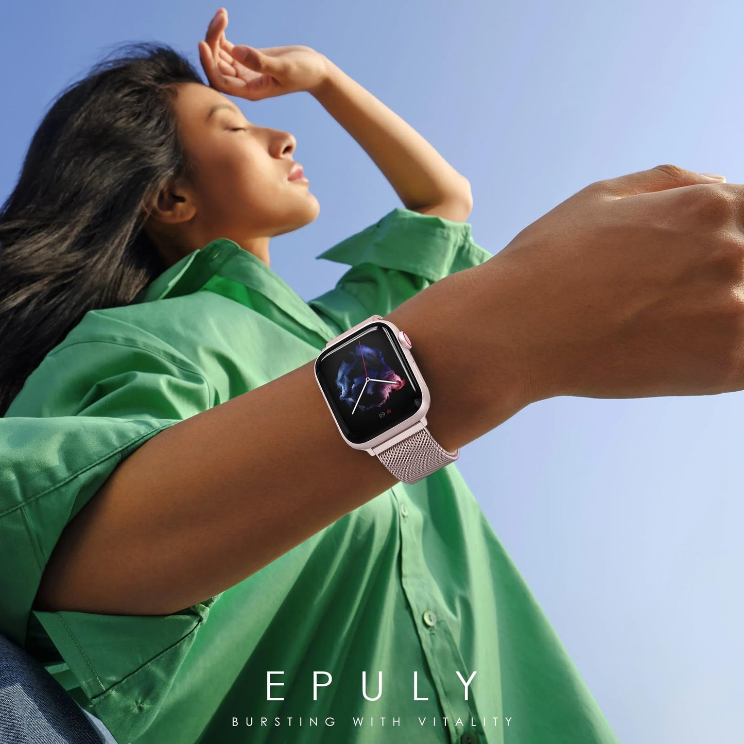 Original Milanese Loop Band Compatible with Apple Watch 38mm 40mm 41mm 42mm 44mm 45mm 46mm 49mm - Women & Men Magnetic Closure Adjustable Metal Strap for iWatch Series 11 10 9 8 7 6 5 4 SE2 3 Ultra2 3