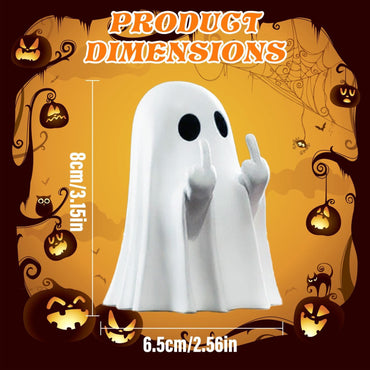 Halloween Ghost Figurine, Halloween Decoration Indoor, Cute Finger Ghost Figurine, Indoor Table Shelf Tabletop Home Office Decor