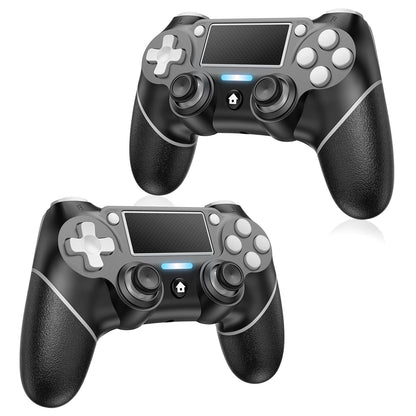 Matbip 2 Pack wireless controller for P4, wireless P4 controller with dual vibration, Turbo, type-c port (Black and White) Radio