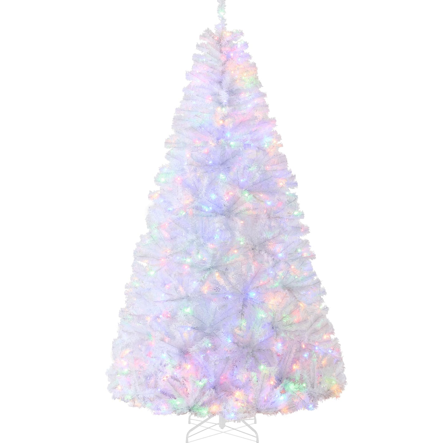 Best Choice Products 6ft Pre-Lit Baby Blue Christmas Tree, Full Artificial Holiday Decoration w/ 947 Branch Tips, 250 Lights, Foldable Base