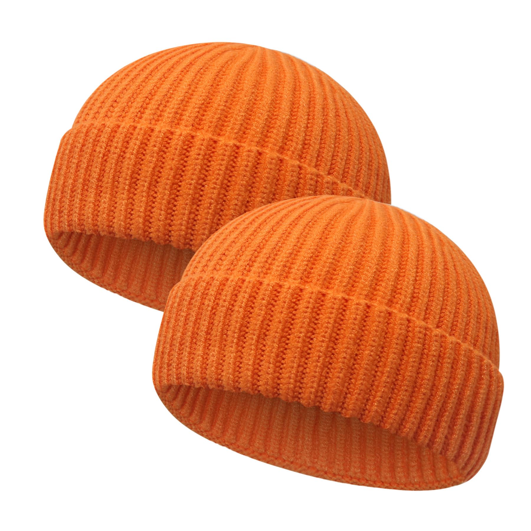 Wool Fisherman Beanies for Men Women Short Cuff Knit Beanie Winter Warm Hats Trawler Hat Stylish Watch Cap
