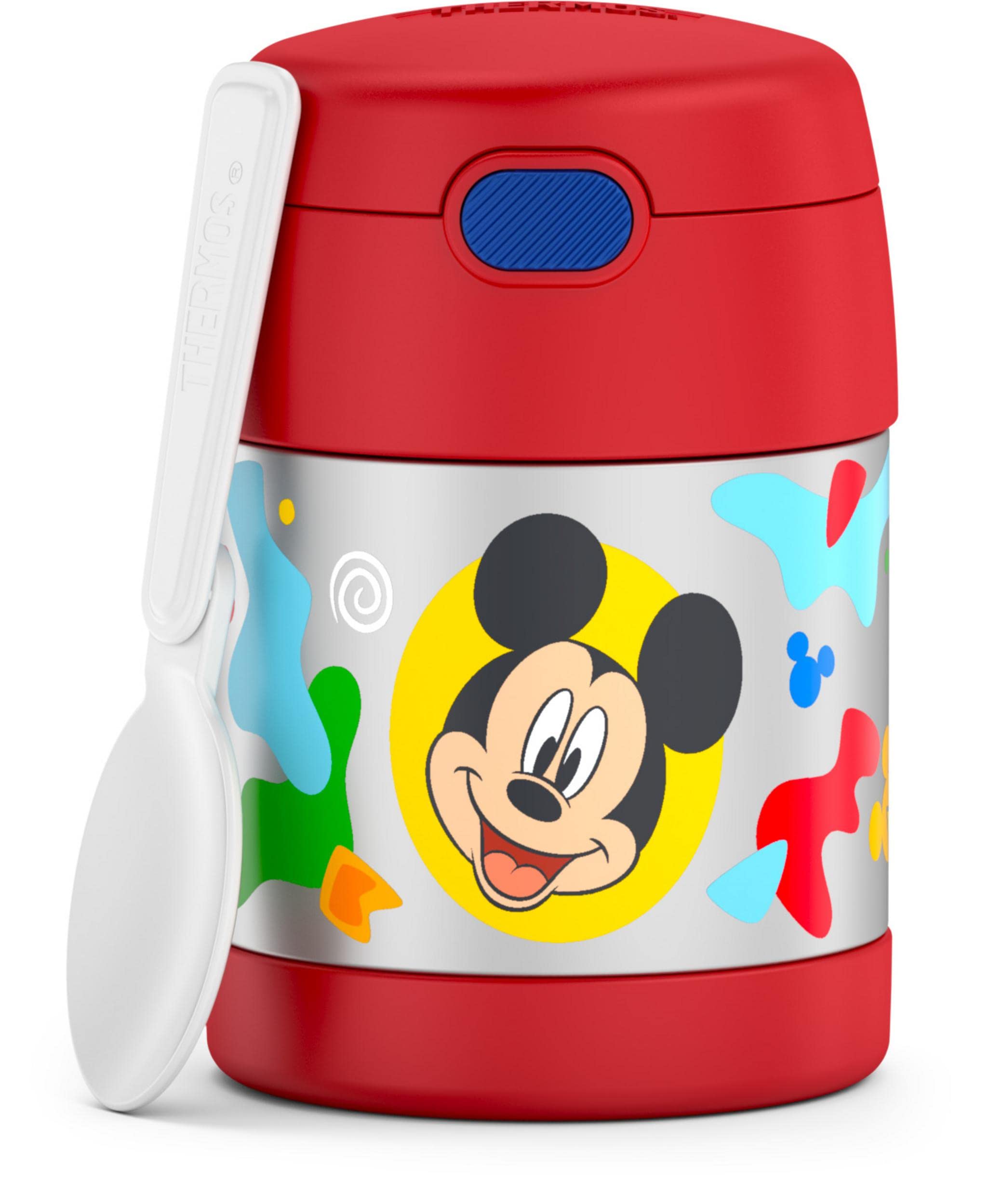 THERMOS FUNTAINER Insulated Food Jar – 10 Ounce – Kid Friendly Food Jar with Foldable Spoon, Minecraft
