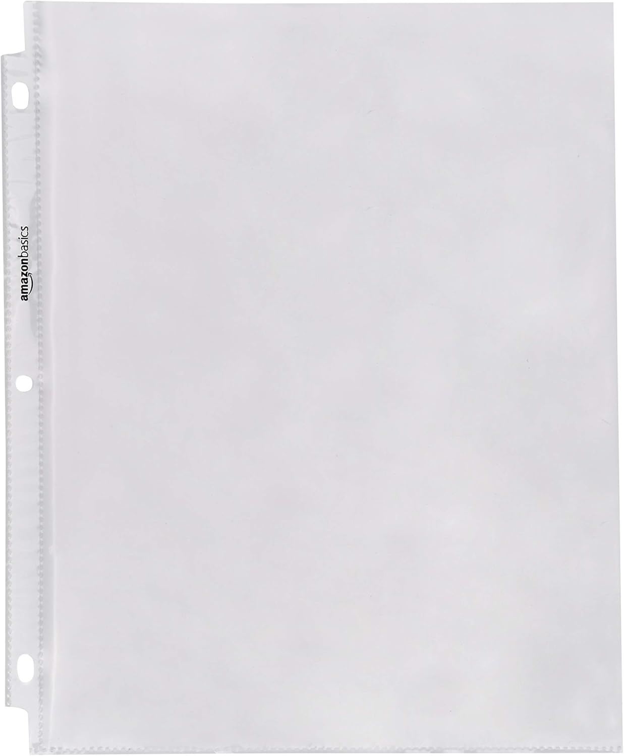 Amazon Basics Sheet Protectors for 3 Ring Binder, Heavyweight, Polypropylene, 8.5 x 11 Inch, 100-Pack, Clear