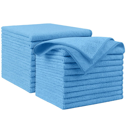 AIDEA Microfiber Cleaning Cloth, 50PK, Microfiber Towels for Cars, Premium Wash Cloths, Dusting Cloth Cleaning Rags, Absorbent Towels for SUVs, House, Kitchen, Window, Cleaning Supplies12×12"