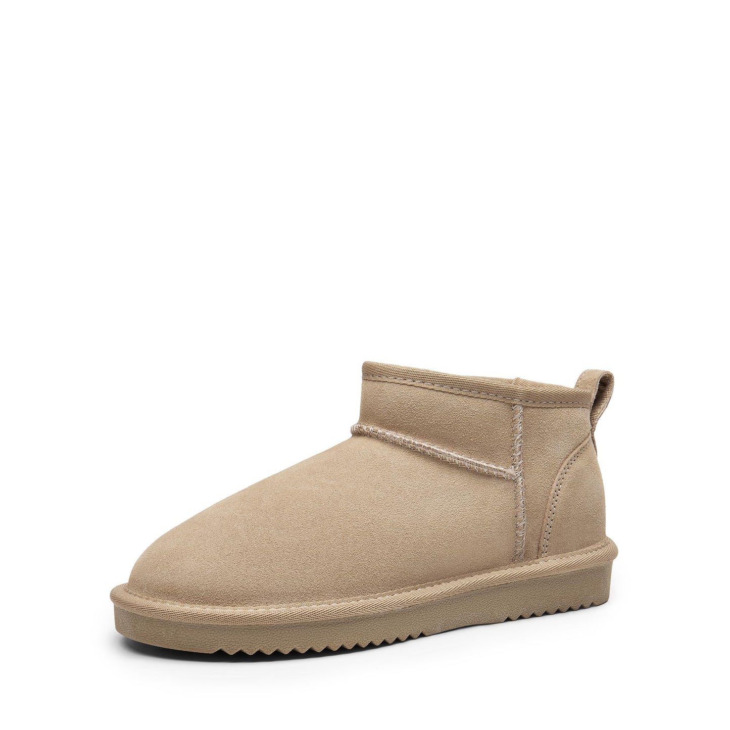 DREAM PAIRS Ankle Winter Mini Boots for Women Genuine Suede Faux Fur Lining Water Resistant Warm Snow Boots Slip On Memory Foam Comfort Booties FuzzyClassic