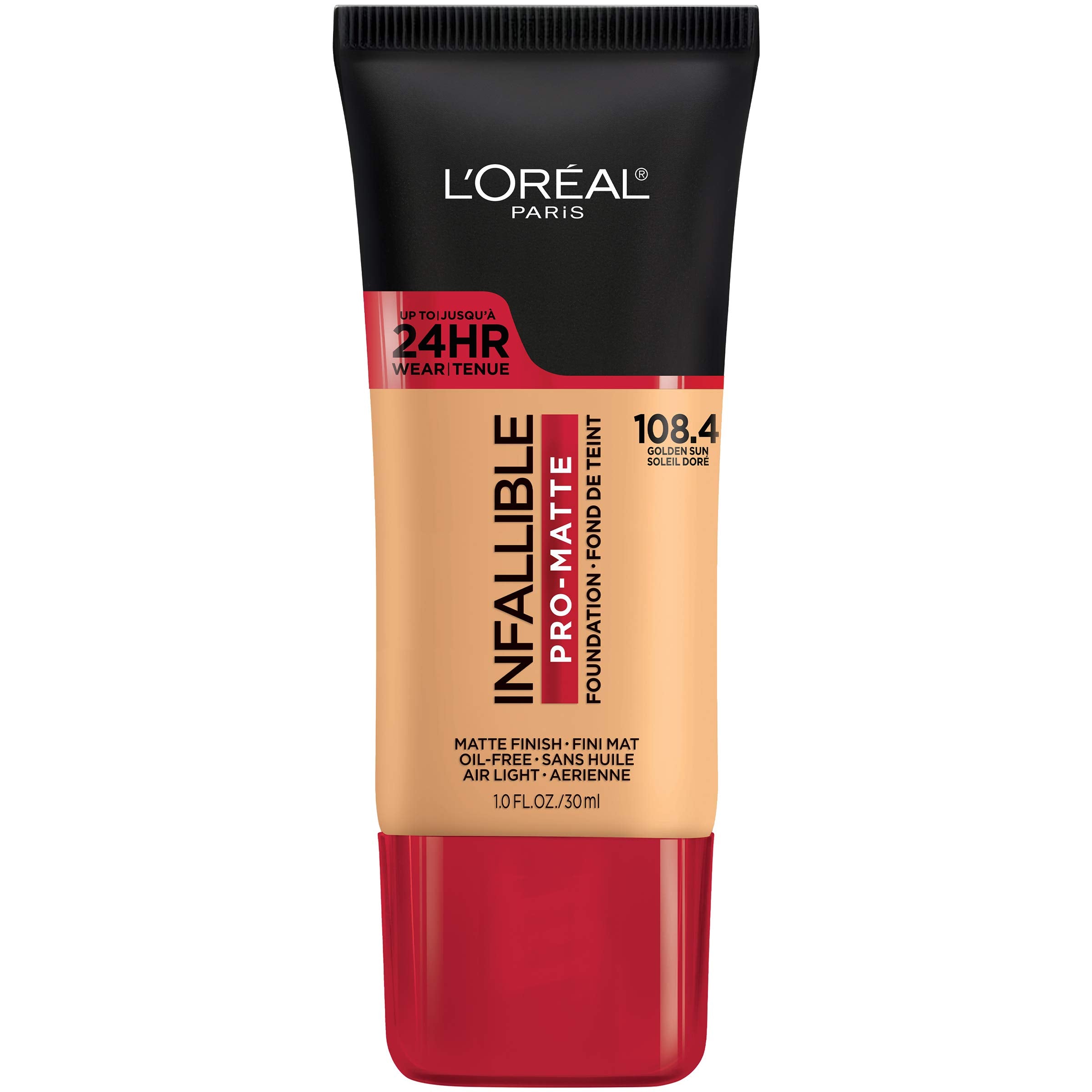 L'Oreal Paris Makeup Infallible Pro-Matte Liquid Longwear Foundation, 105 Natural Beige, 1 fl; oz.