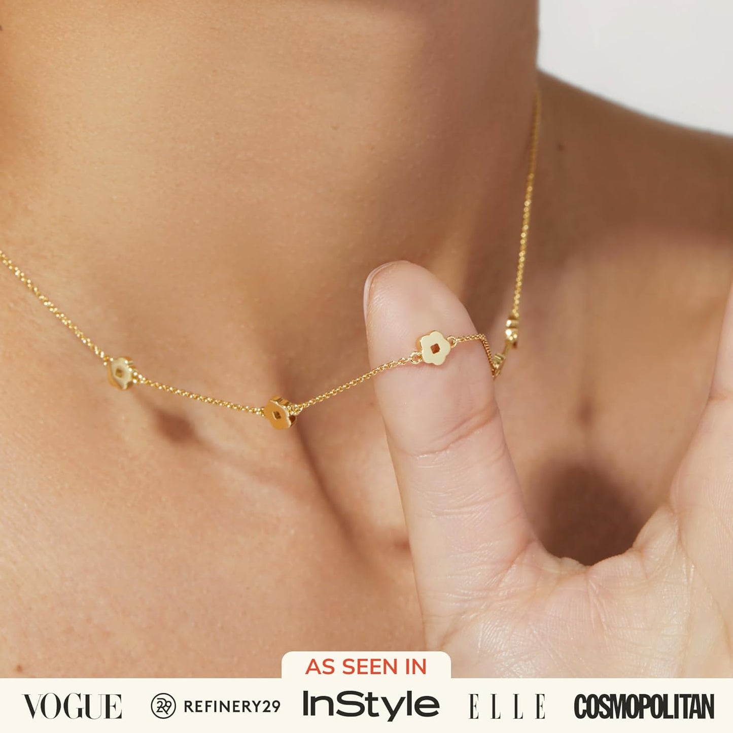 Ana Luisa Jewelry Gold Plated Chain Necklaces for Women - Assorted 14K Gold Plated Styles, Hypoallergenic Jewelry - Dainty Layering Trendy Styles with Herringbone & Paperclip Designs - Gifts for Women