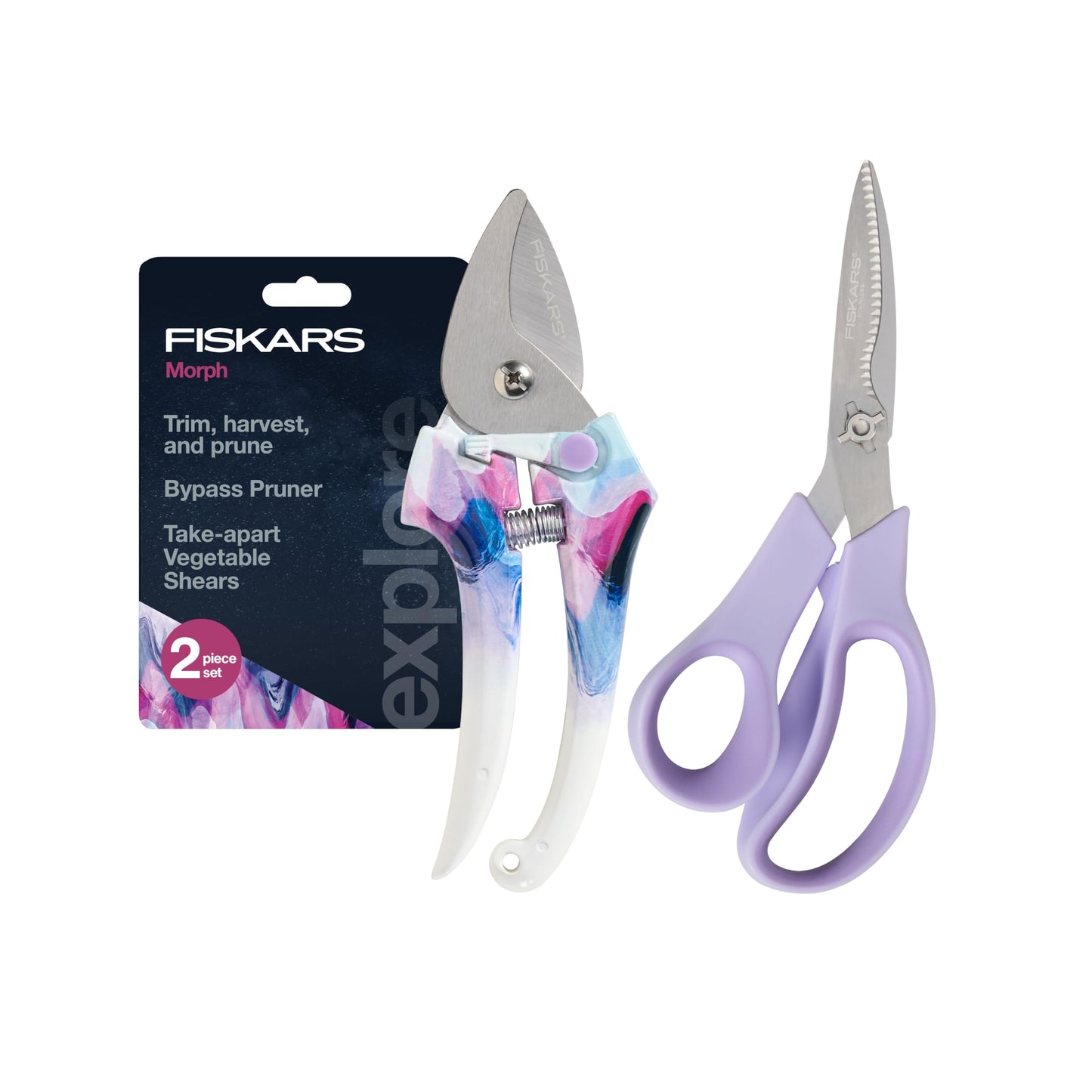 Fiskars Bypass Pruning Shears, 5/8-Inch Cut Capacity Garden Clippers, Gardening Scissors with Sharp, Rust Resistant Steel Blade