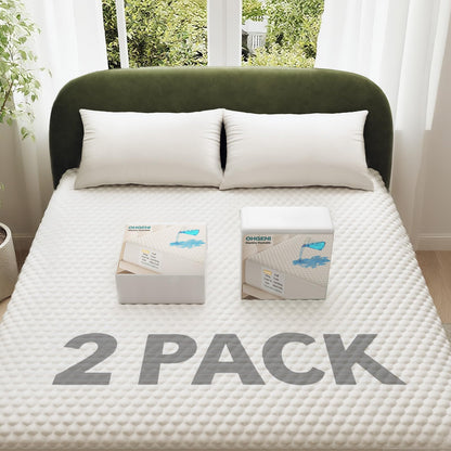 OhGeni 100% Waterproof Mattress Protector, Queen Size Mattress Pad, Fits 6"-20" Mattresses with Deep Pocket, Cooling, Breathable Fitted Sheets, Soft Bed Cover, Noiseless, Machine Washable