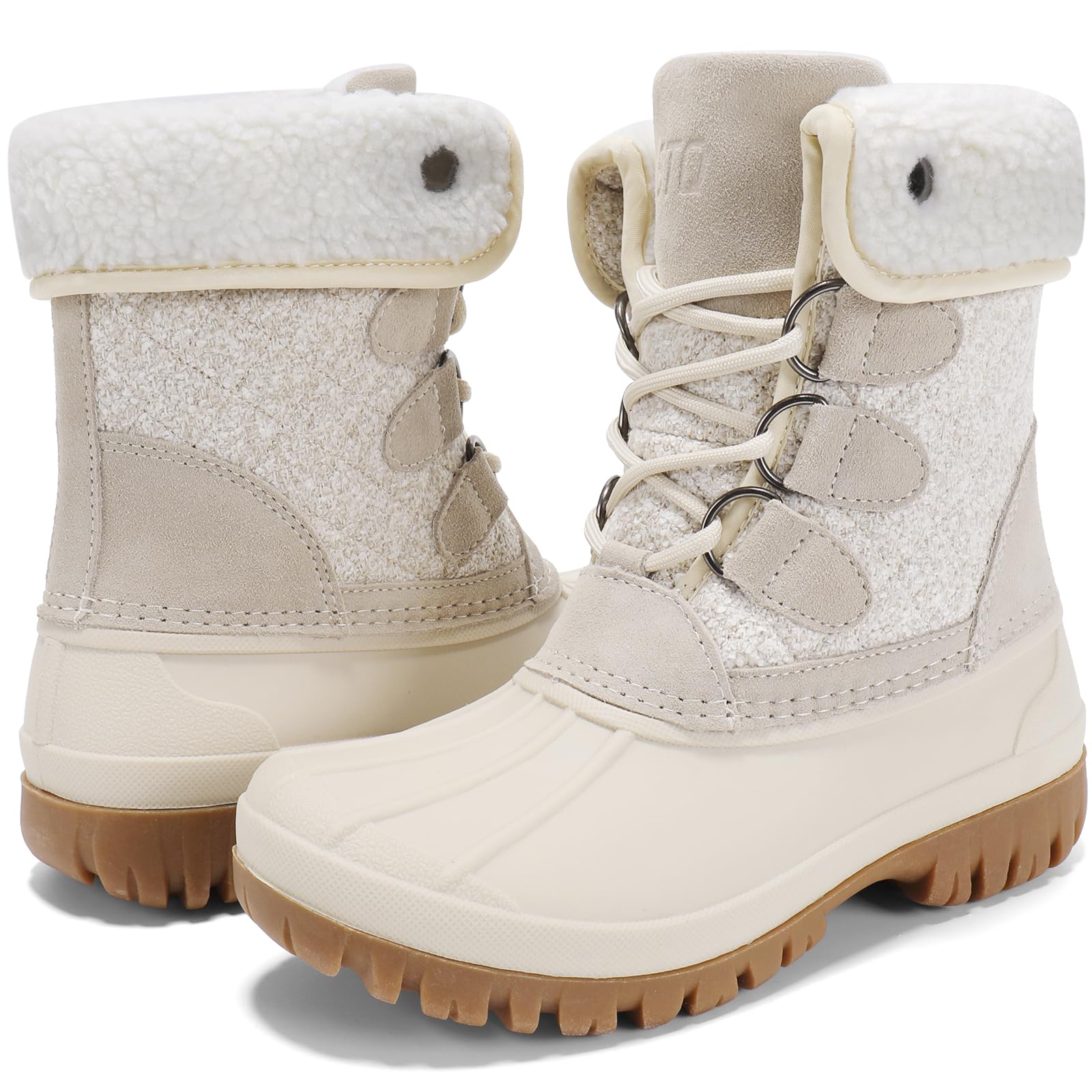 STQ Womens Winter Duck Boots Waterproof Cold Weather Snow Boots