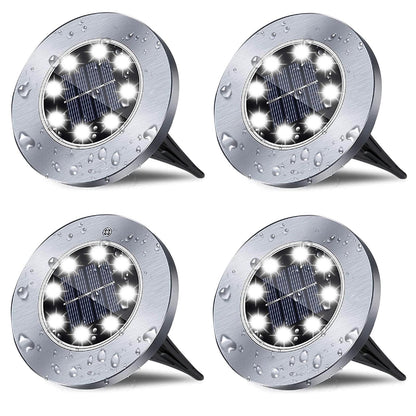 Solar Ground Lights, Waterproof Solar Garden Lights, Upgraded Outdoor Garden Waterproof Bright in-Ground Lights, Landscape Lights for Pathway,Yard,Deck,Lawn,Patio,Walkway (12 Pack Warm Light