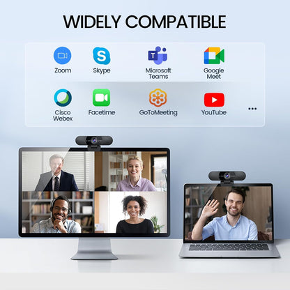 EMEET 1080P Webcam with Microphone, C960 Web Cam, 2 Mics, 90° FOV, USB Type-A & A-to-C Adapter, Plug&Play Computer Camera for Online Calling, Zoom/Teams/Facetime, Switch 2 Camera Support, 2025 Version