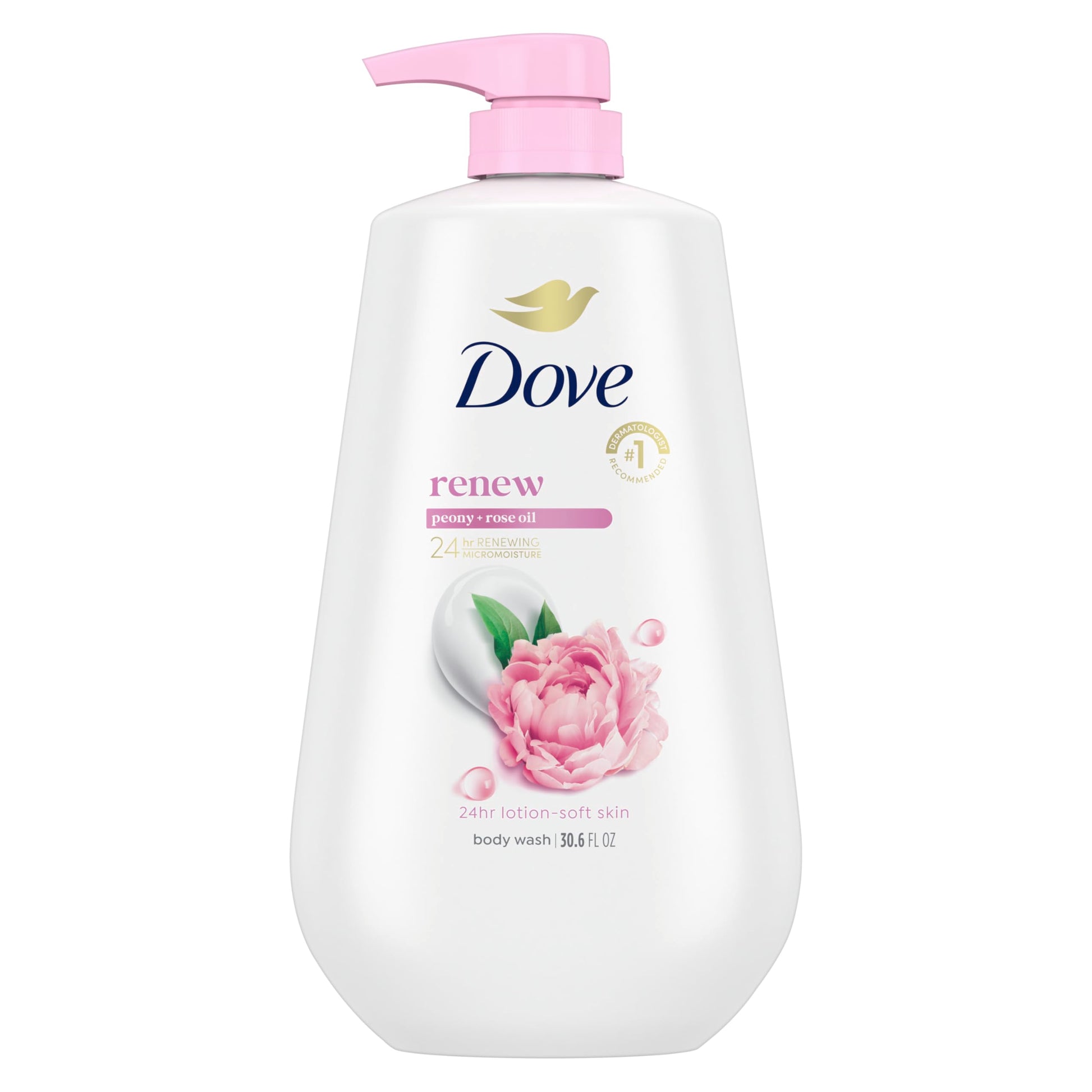 Dove Body Wash Deep Moisture for 24hr Lotion-Soft Skin Moisture Moisturizing Skin Cleanser with No Sulfates No Parabens 30.6 oz