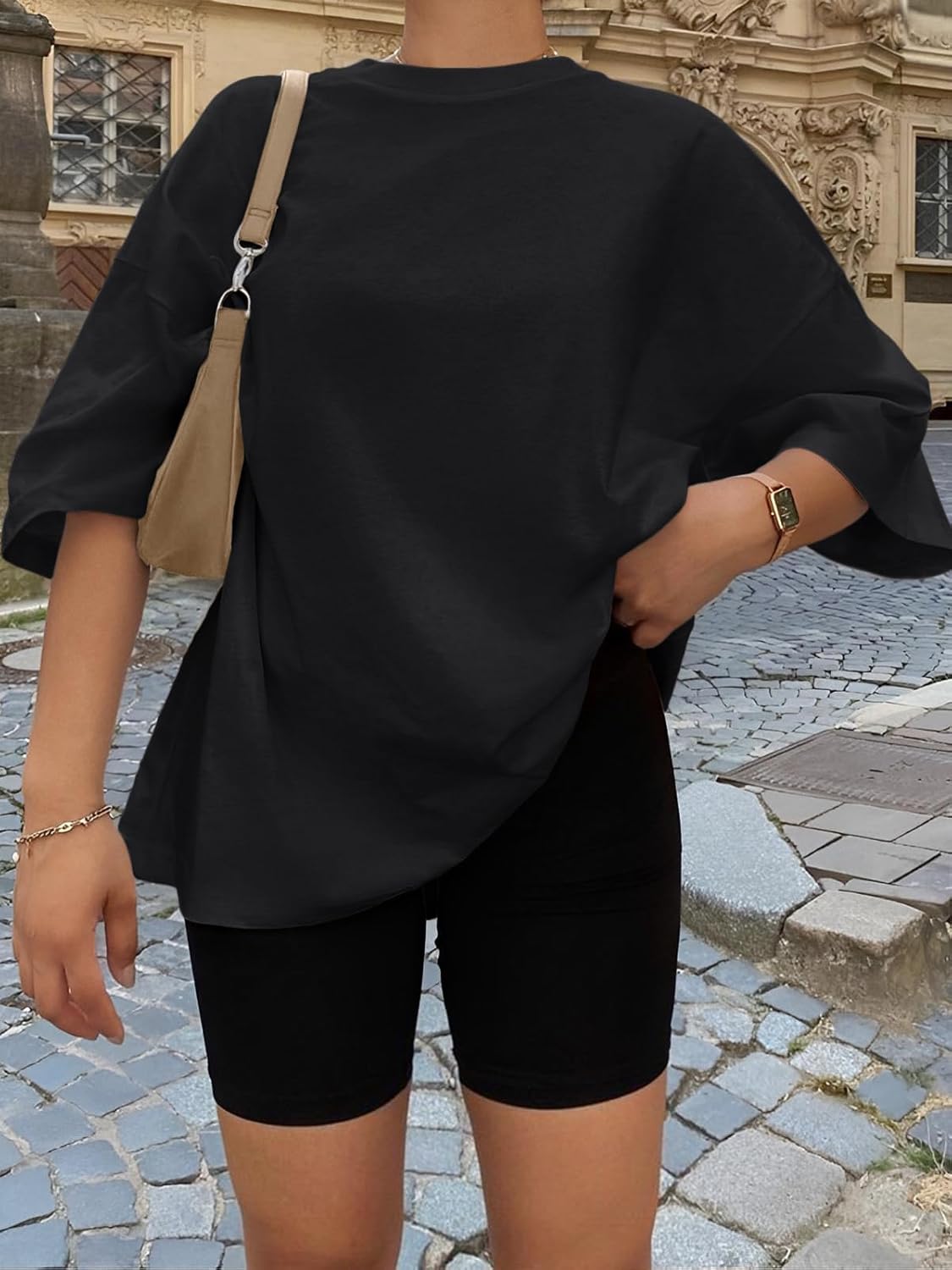 Trendy Queen Womens Oversized Summer T Shirts Plus Size Batwing Cute Casual Tops Short Sleeves Fashion Workout Clothes