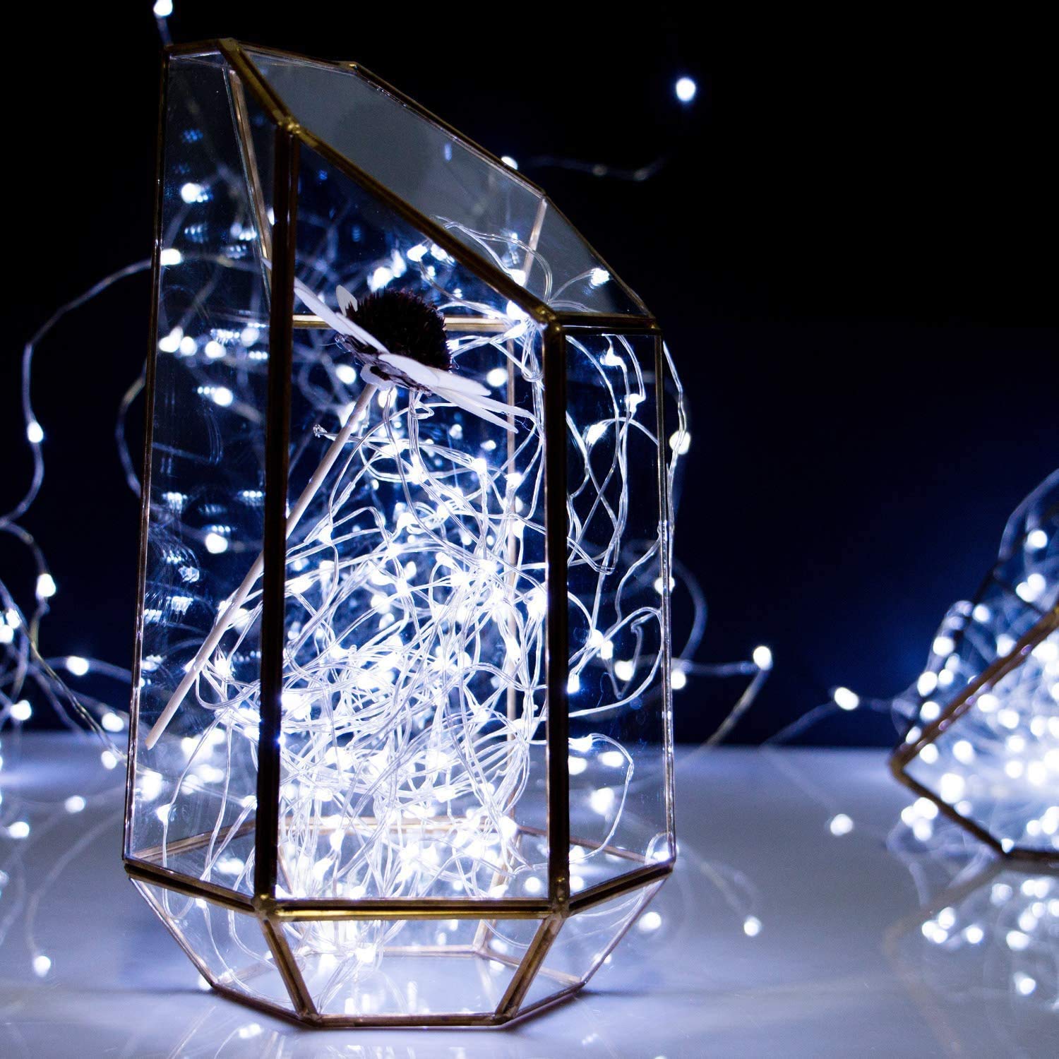 Brightown 12 Pack LED Fairy Lights Battery Operated String Lights - 7ft 20LED Waterproof Silver Wire Firefly Starry Moon Lights for DIY Crafts Wedding Table Centerpieces Party Bedroom Christmas