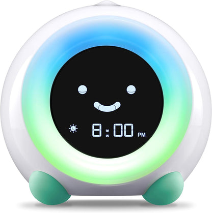LittleHippo Mella: All-in-One Kids Trainer, Alarm Clock, Night Light & Sleep Sounds Machine. Encourage Sleep Training with Toddler Alarm Clock, Timer Night Light, Cute Kids Room Decor - Tropical Teal