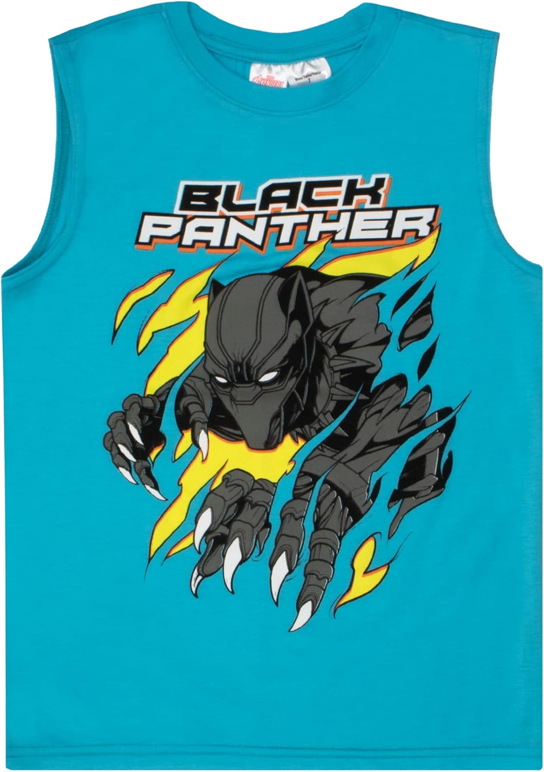 Marvel Avengers Spider-Man Black Panther Miles Morales Boys Superhero Short Sleeve T-Shirt, Tank Top and Mesh Shorts Set