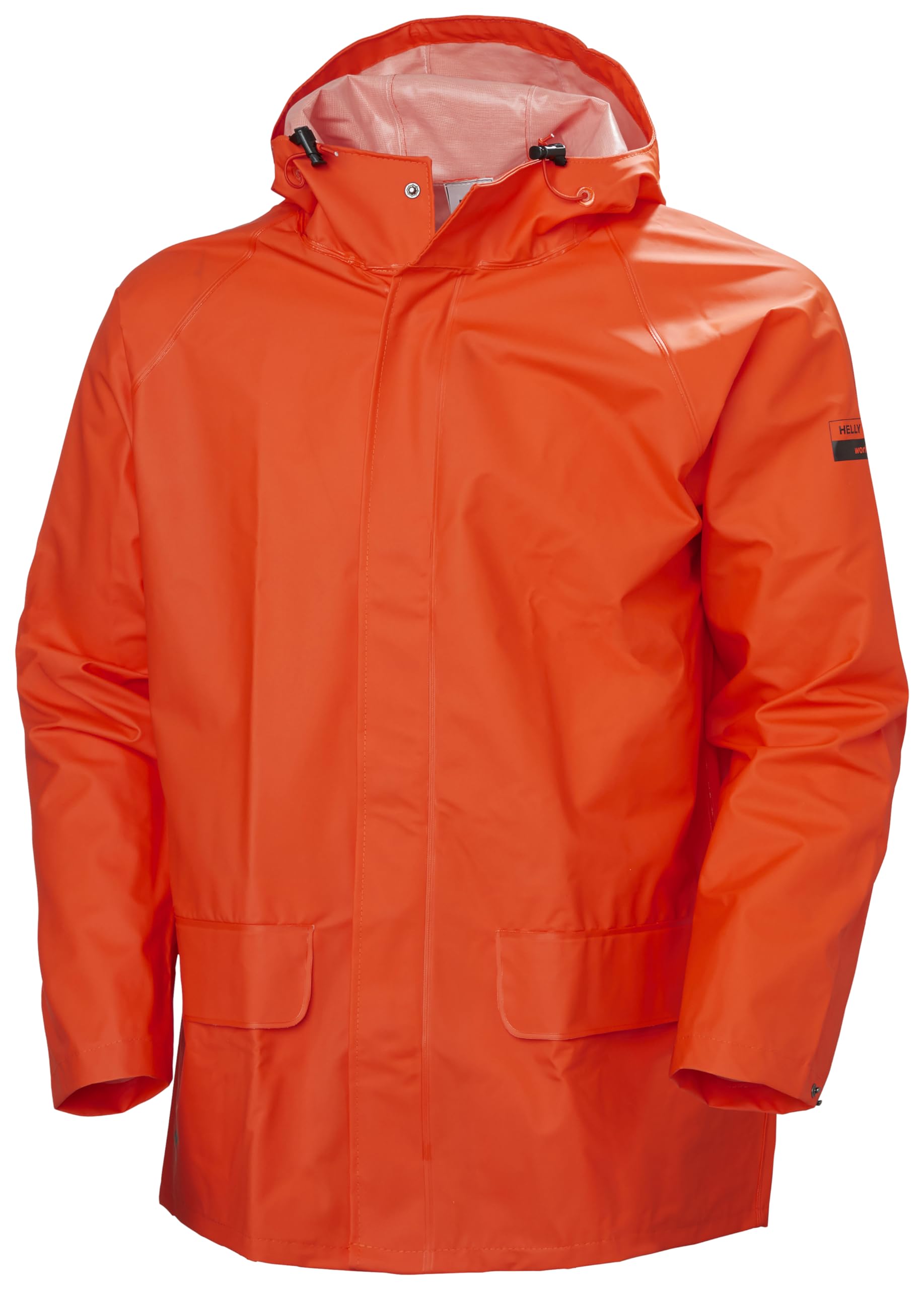 Helly-Hansen Workwear Mandal Adjustable Waterproof Jackets for Men - Heavy Duty Comfortable PVC-Coated Protective Rain Coat