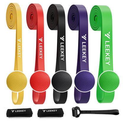 LEEKEY Resistance Bands Set for Pull-Up Assistance & Full-Body Training, Multi-Level Exercise Bands with Bag for Home Workouts, Physical Therapy, Strength Training (Men/Women)