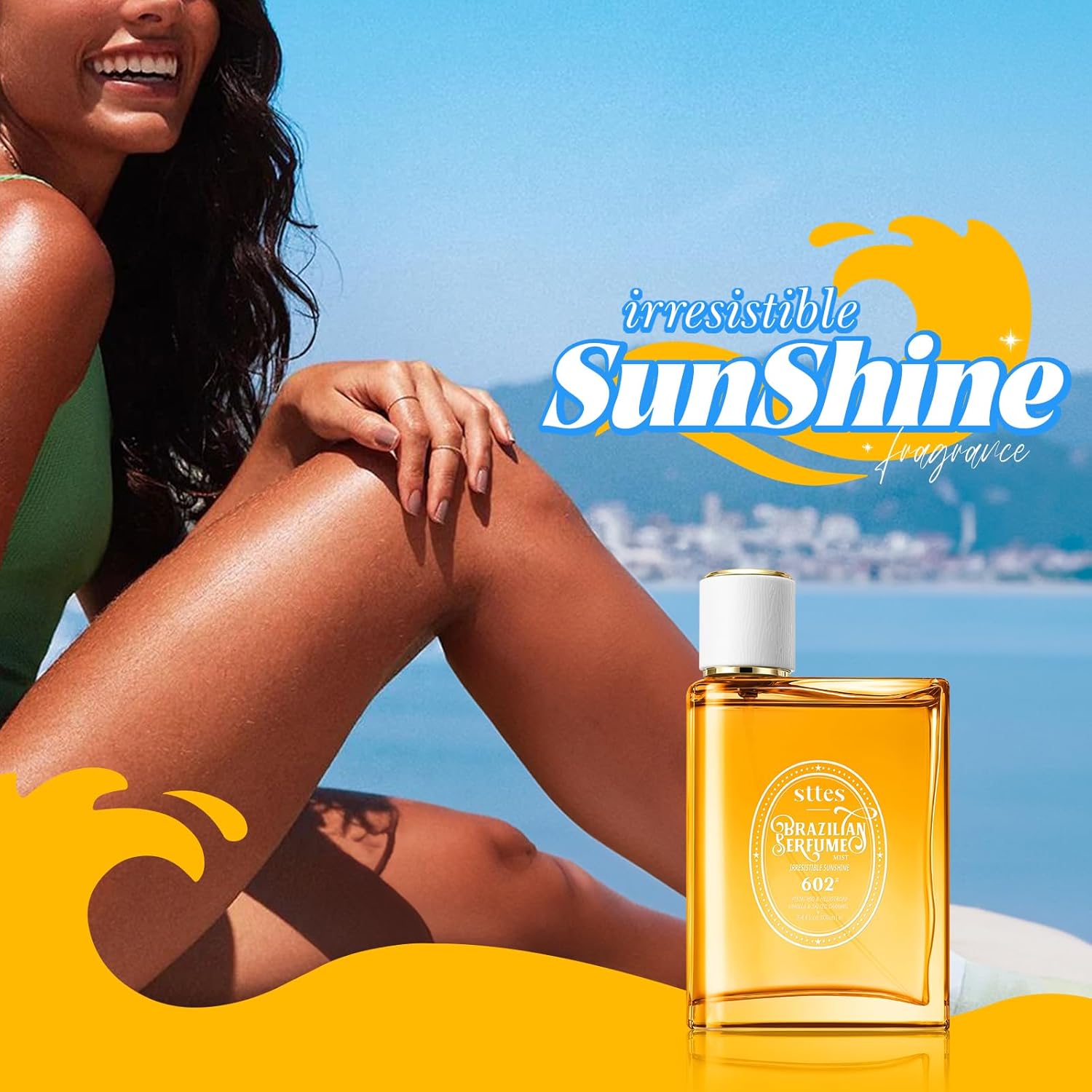 Perfume 602# (Irresistible Sunshine) - Eau de Perfume 100ml (3.4fl oz) Vanilla Gourmet Tune (Caramel Vanilla Flavor)