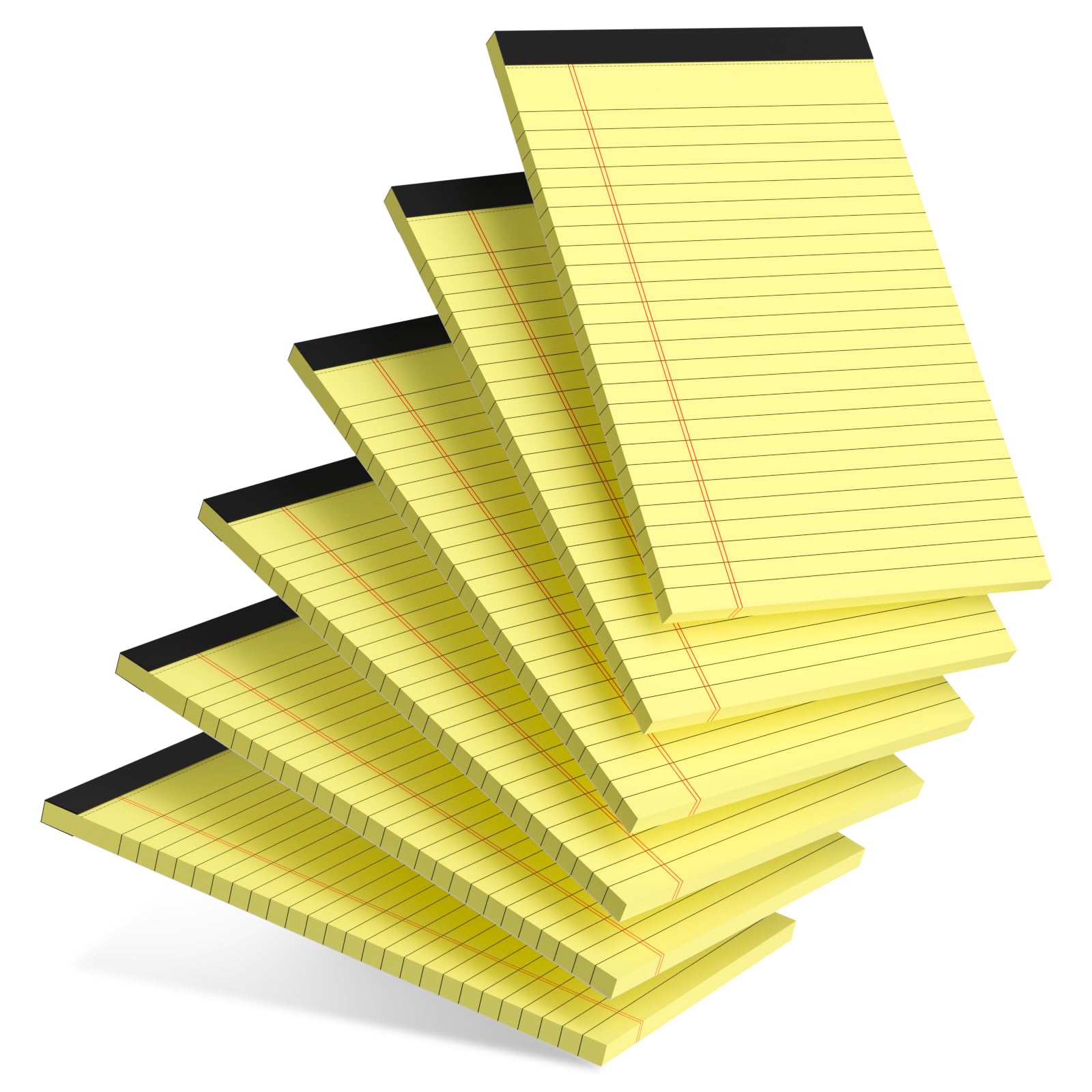 5pcs Colored Note Pads 5x8 College Ruled Small Legal Pads Paper Notepads 5 Pack Study Back Writing Pads 5 x 8 Paper Pads Perforated Narrow Ruled Pads of Paper