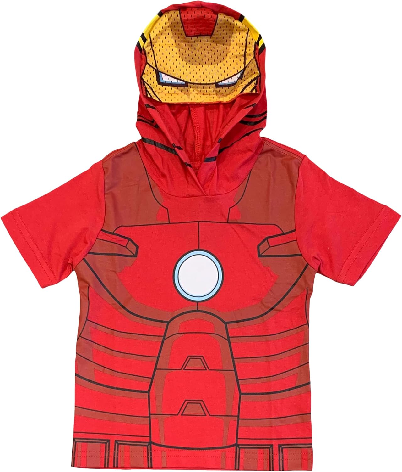 Marvel Avenger Little Boys and Toddler Hooded Tee With Mask