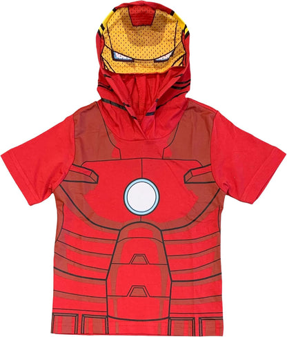 Marvel Avenger Little Boys and Toddler Hooded Tee With Mask