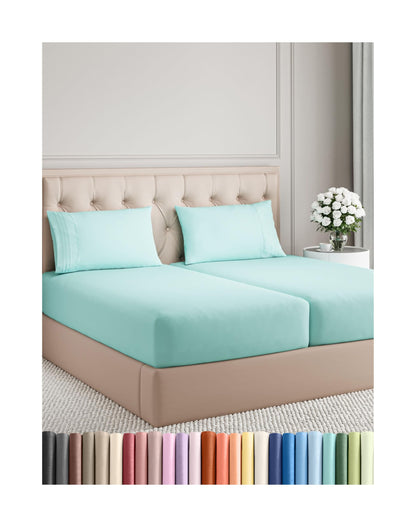 Queen Size 4 Piece Sheet Set - Comfy Breathable & Cooling Bed Sheets Set - Hotel Luxury Bedding for Women, Men, Kids, Teens, Boys & Girls - Deep Pockets, Ultra-Soft, Wrinkle Free - Oeko-Tex - Black