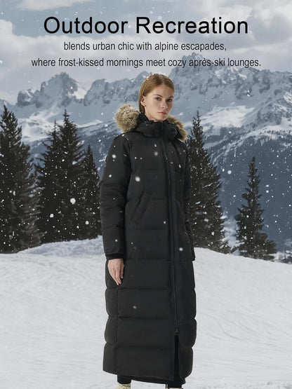 Fitouch Women's Waukee Long Down Coat Parka Jacket | 750+ Fill Power | Full-Length