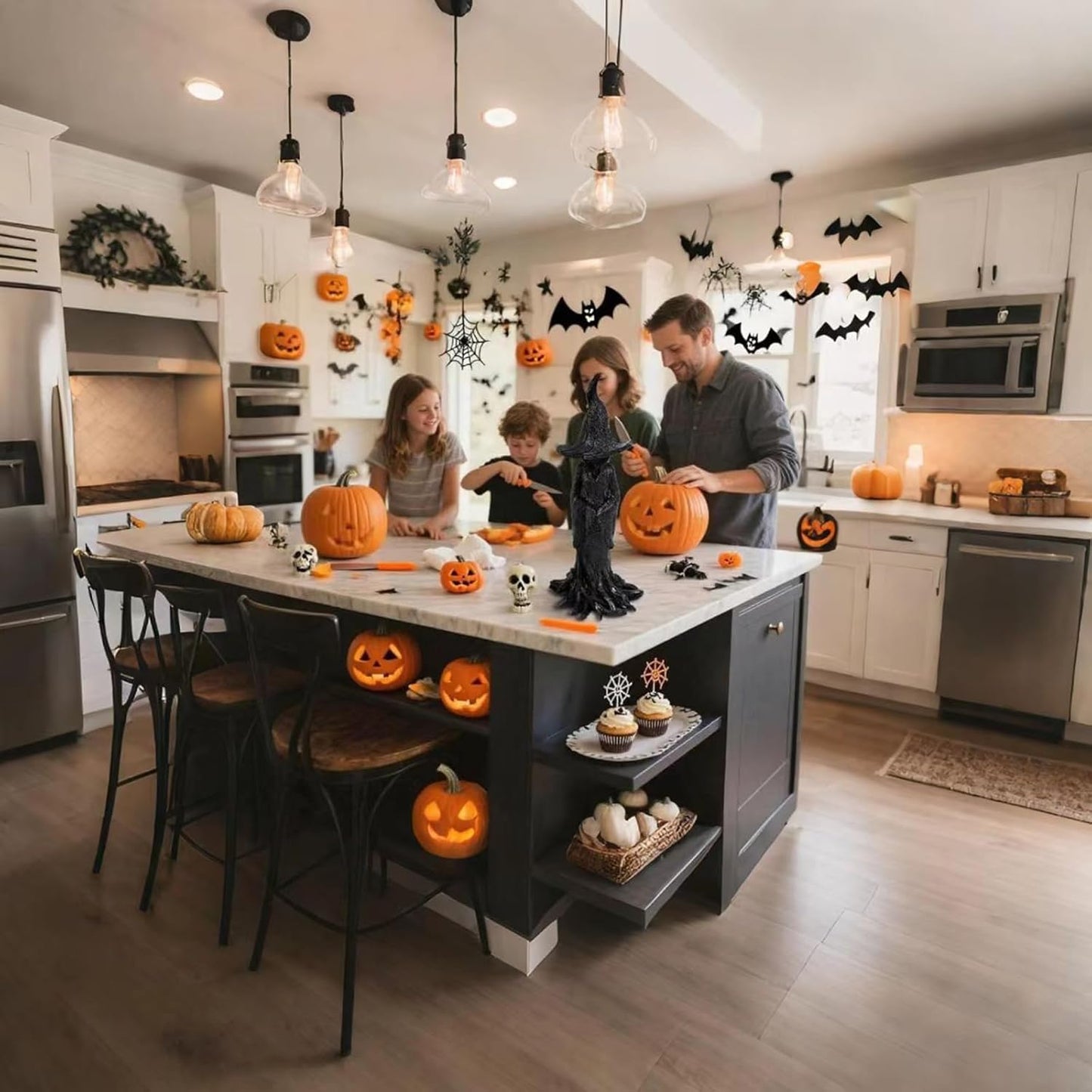 Cracker Barrel Witch Statue, Halloween Witch Statue Decor Indoor Gothic Resin Figurine, Dark Fantasy Ornament, Halloween Witch Figurines Table Home Festival Decoration (11.8in)