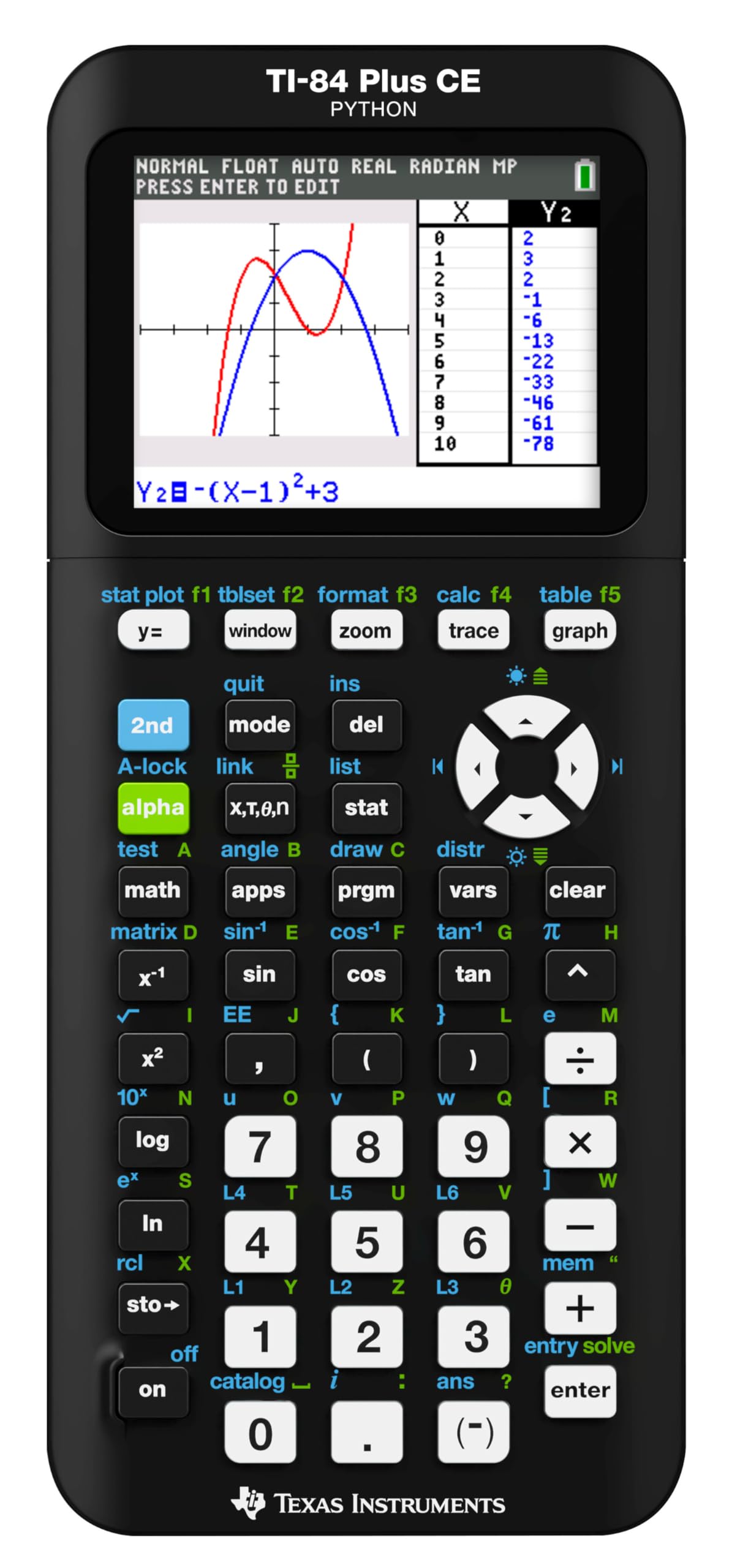 TI-84 Plus CE Graphing Calculator, Trinomial Teal