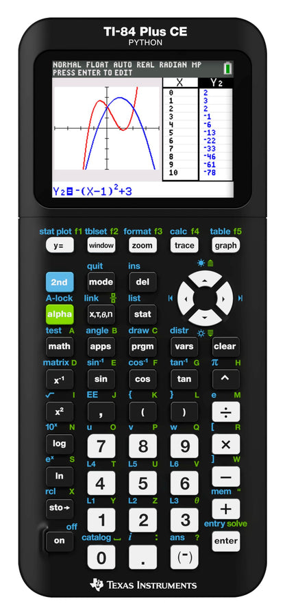 TI-84 Plus CE Graphing Calculator, Trinomial Teal