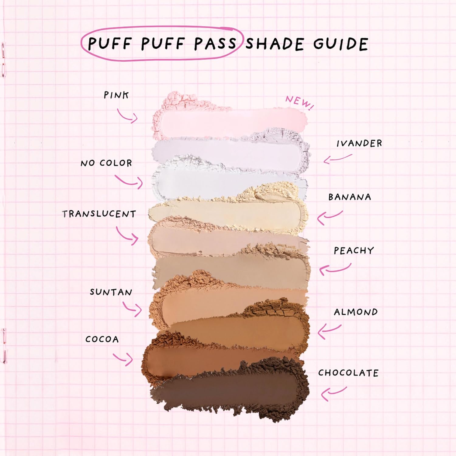 Kimchi Chic Beauty Puff Puff Pass Set and Bake Setting Powder for Makeup, Extra Fluffy Loose Face Powder Poof, Soft Natural Face Makeup for Uneven Skin Tone, 02 Banana