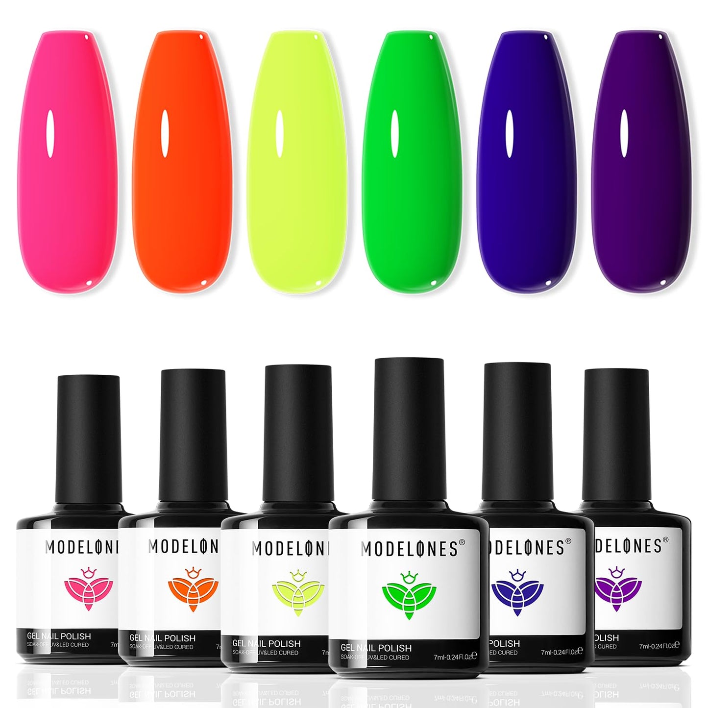 modelones Christmas Gel Nail Polish Set, 6 Colors Cat Eye Red Green Glitter Gold Silver Winter Gel Polish Kit with Magnet Nail Stickers Soak Off Led Nail Art Manicure Salon DIY New Year Holiday Gifts
