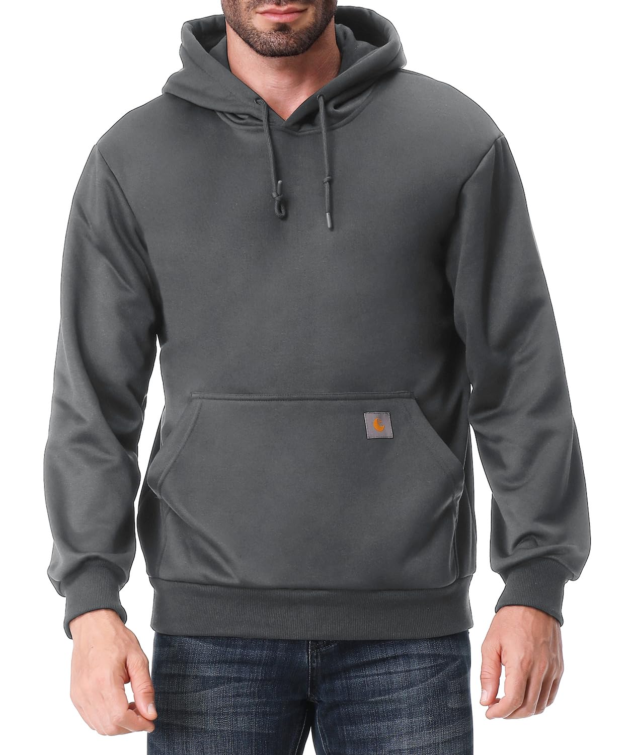 Men's Relaxed Fit Fleece-Lined Pullover Hooded Sweatshirt Comfortable and Soft