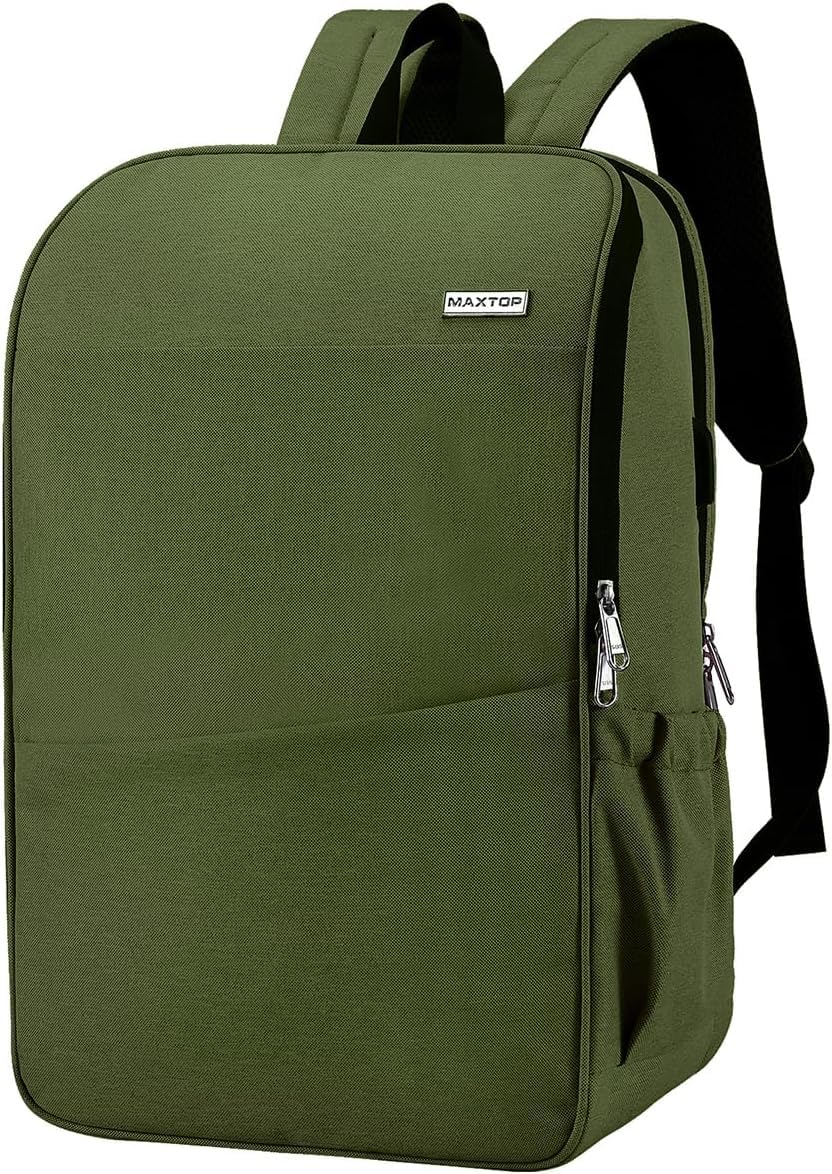 MAXTOP Deep Storage Laptop Backpack with USB Charging Port[Water Resistant] College Computer Bookbag Fits 15 Inch Laptop Black
