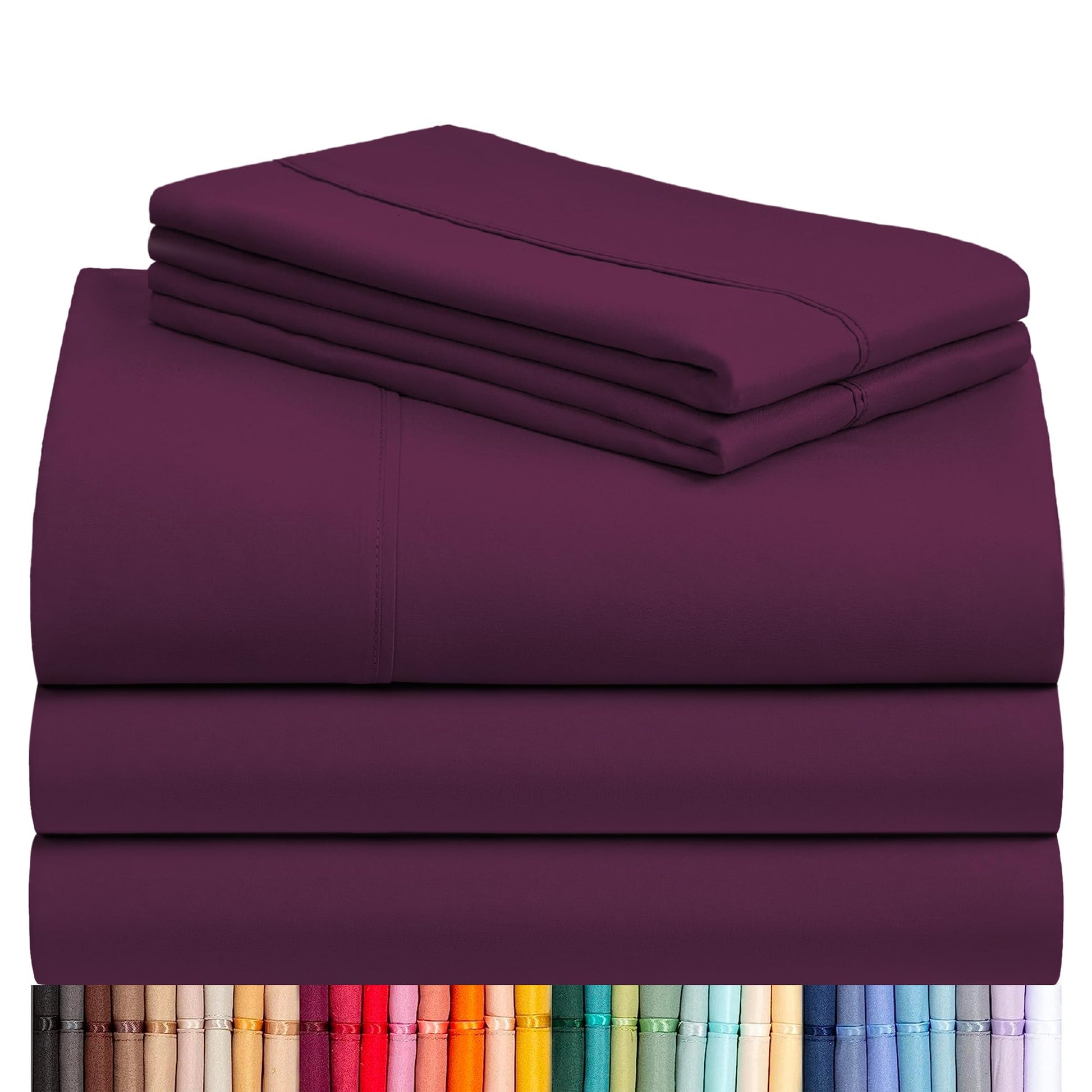 LuxClub 4 PC Queen Sheet Set, Breathable Luxury Bed Sheets, Deep Pockets Wrinkle Free Cooling Sheets Machine Washable Hotel Bedding Silky Soft - Teal Queen