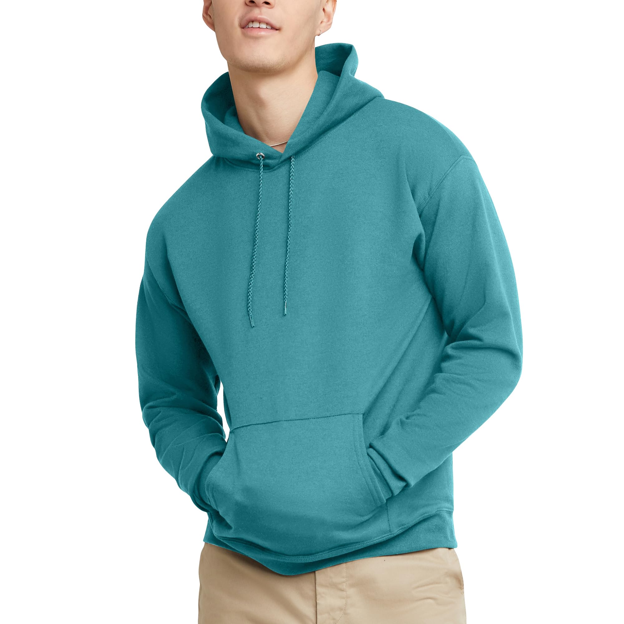 Hanes EcoSmart Hoodie, Midweight Fleece, Pullover Hooded Sweatshirt for Men